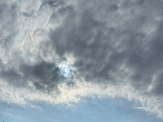 Obraz premium Overcast sky with dark clouds, The gray cloud ,Before rain