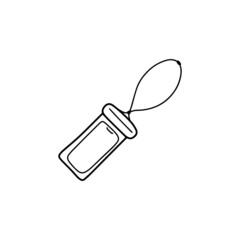 Waterproof phone cover for SUP surfing in doodle style. Vector illustration on white background