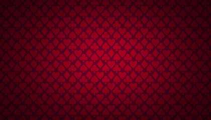 スペード、ハート、クローバー、ダイヤモンドのマークを背景にしたカジノイメージ