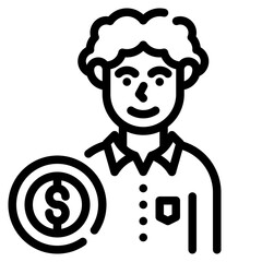 salary line icon