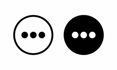 Ellipsis menu icon vector. Three dots sign symbol
