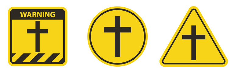 Fototapeta premium Christian Cross Icon Symbol Sign Isolate on White Background,Vector Illustration EPS.10