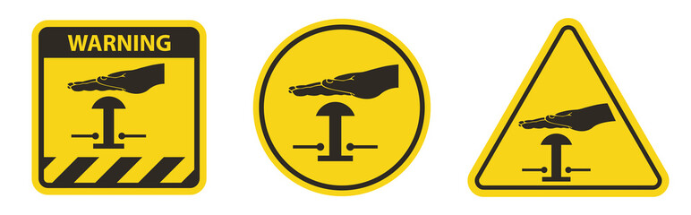 Hand press the emergency button Icon Symbol Sign Isolate on White Background,Vector Illustration EPS.10