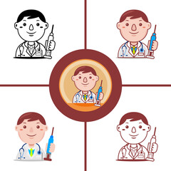 Doctor profession in flat design style