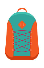 Camping Professional Tourist Backpack. Vector illustration