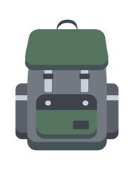 Camping Professional Tourist Backpack. Vector illustration