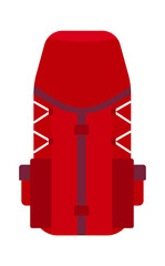 Camping Professional Tourist Backpack. Vector illustration