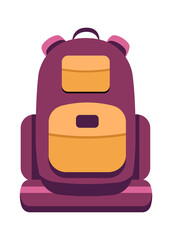 Camping Professional Tourist Backpack. Vector illustration