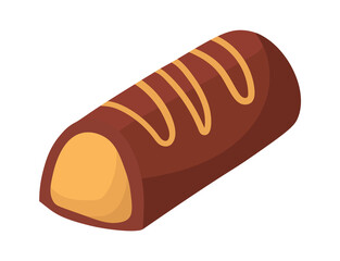 Chocolate Candy. Sweet Food Dessert icon. Vector illustration