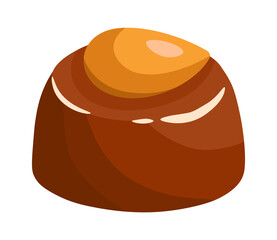 Chocolate Candy. Sweet Food Dessert icon. Vector illustration
