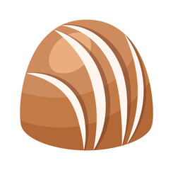 Chocolate Candy. Sweet Food Dessert icon. Vector illustration