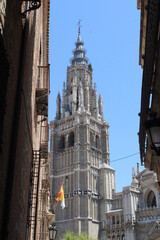 Fototapeta na wymiar Torre de la Catedral de Toledo, España