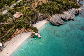 Beautiful Milopotamos Beach at the Pelion peninsula in Greece