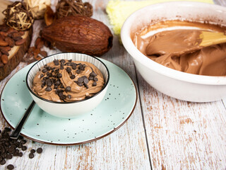 homemade dark chocolate ice cream, ice cream