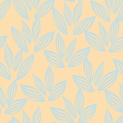 Fototapeta premium Floral Brush strokes Seamless Pattern Design