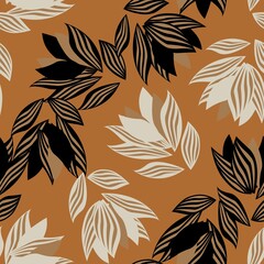 Floral Brush strokes Seamless Pattern Design