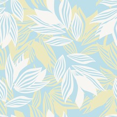 Floral Brush strokes Seamless Pattern Design