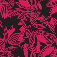 Floral Brush strokes Seamless Pattern Design