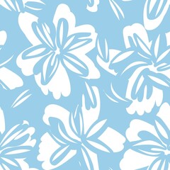 Floral Brush strokes Seamless Pattern Design