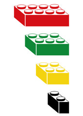 colorful bricks for children of different sizes to build your own creations