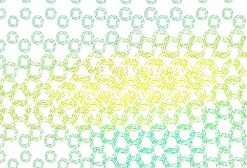 Light green, yellow vector template with circles.