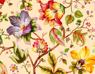 seamless pattern with flowers