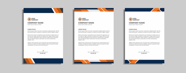 modern corporate letterhead template design
