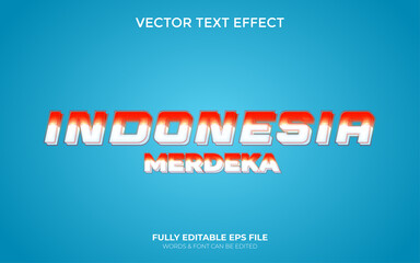 Editable Vector Text Effect Indonesia Merdeka 17 Agustus Hari Kemerdekaan Independence Day