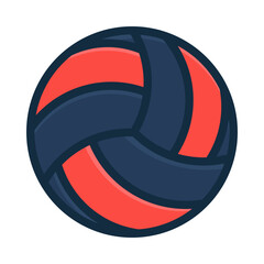 Vector colored volleyball ball icon