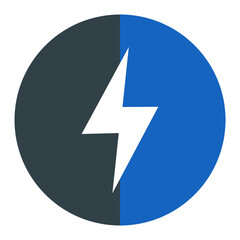 Lightning Button Icon Design