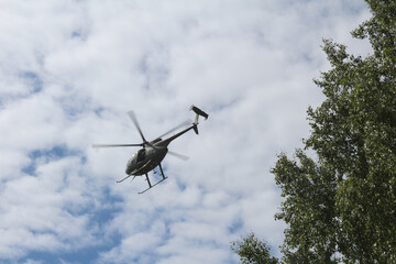 Police helicopter in flight - 509795100