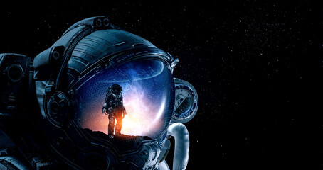Astronaut and space exploration theme. - 509796558