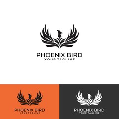 Fototapeta na wymiar Phoenix Bird Fire Logo