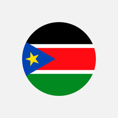 Country South Sudan. South Sudan flag. Vector illustration.
