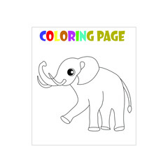 Coloring elephant page