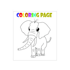 Coloring elephant page