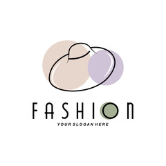 Women's Hat Logo Design Illustration Fashion beauty accessories, and product brand care