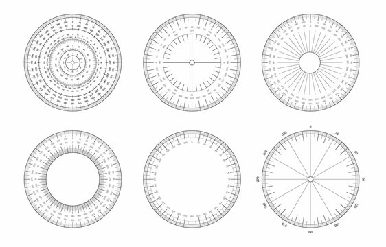 Circle Ruler Round Template 360 Degree Protractor Circular Measure -   Israel