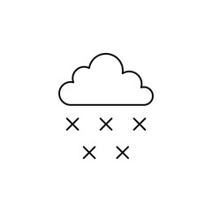 Winter, Snowfall, Snow, Snowflake Thin Line Icon Vector Illustration Logo Template. Suitable For Many Purposes.