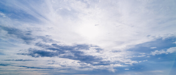 blue sky with clouds nature concept background.
