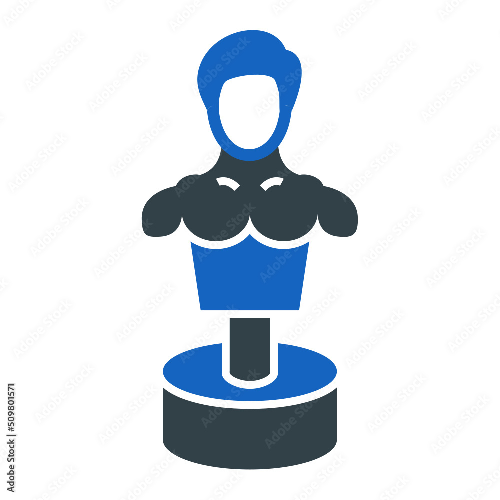 Wall mural Boxing Mannequin Icon Design