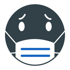 Face mask Emoji Icon Design