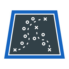 Hill Map Icon Design