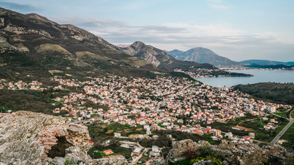 Medieval fortress, on the Montenegrin coast. View from the mountains on Sutomore in Montenegro. The dilapidated fortress Haj-Nehai.
Fortress in Sutomore Montenegro. View of the Adriatic Sea.
