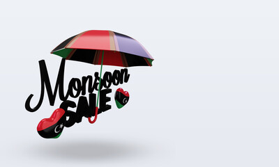 3d monsoon sale Libya flag rendering left view