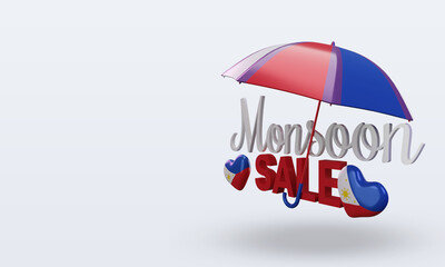 3d monsoon sale Philippines flag rendering right view