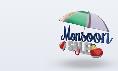 3d monsoon sale Seychelles flag rendering right view