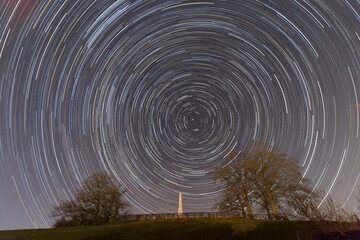 Startrails over the Monument of Neuenegg