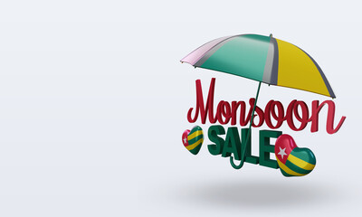 3d monsoon sale Togo flag rendering right view