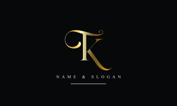 TK, KT, T, K abstract letters logo monogram